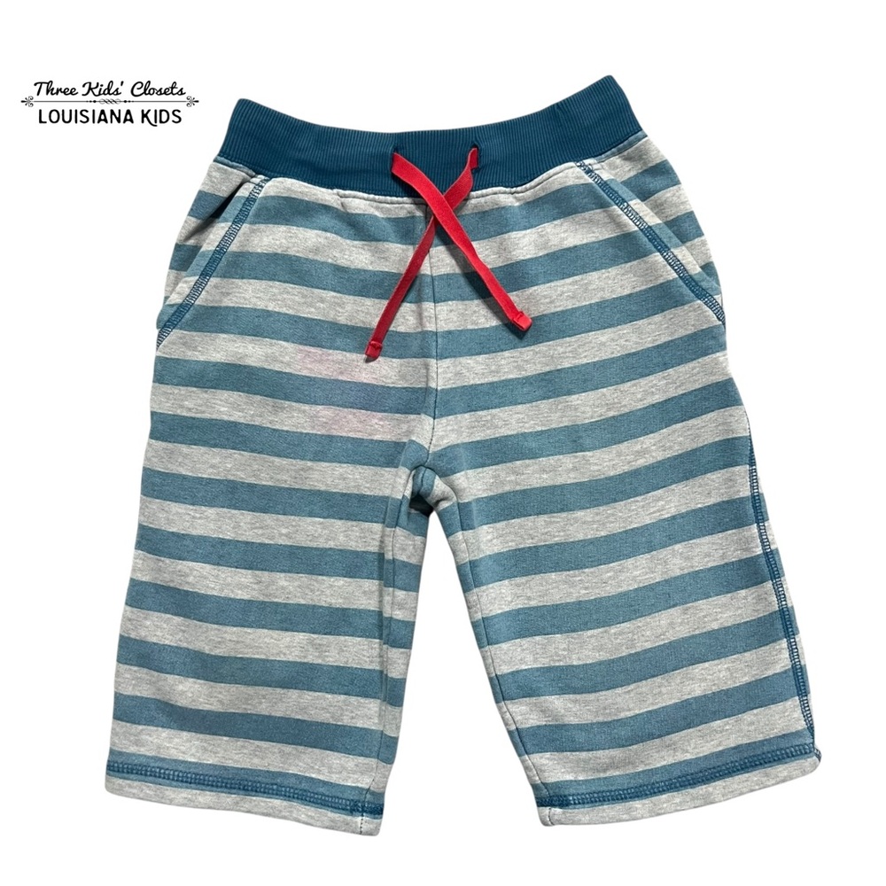 Frugi 6-7Y Organic Striped Blue & Gray Shorts